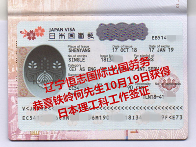 日本理工科工作签证